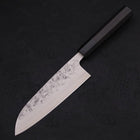 Santoku SLD Nashiji Washi Buffalo Ebony Handle 165mm-[Musashi]-[Japanese-Kitchen-Knives]
