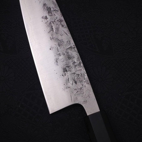 Santoku SLD Nashiji Washi Buffalo Ebony Handle 165mm-[Musashi]-[Japanese-Kitchen-Knives]
