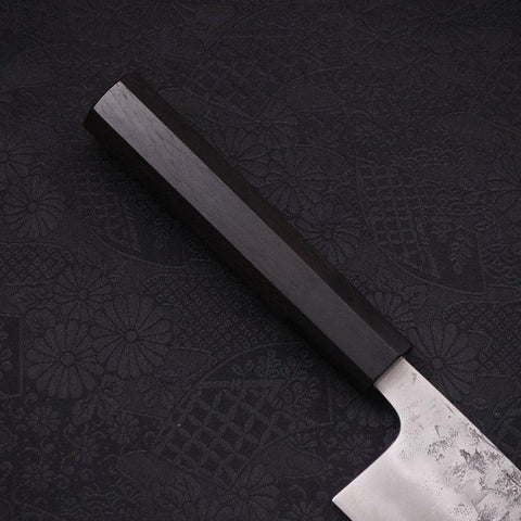 Santoku SLD Nashiji Washi Buffalo Ebony Handle 165mm-[Musashi]-[Japanese-Kitchen-Knives]