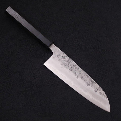 Santoku SLD Nashiji Washi Buffalo Ebony Handle 165mm-[Musashi]-[Japanese-Kitchen-Knives]