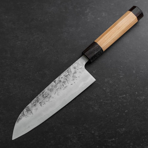 Santoku SLD Nashiji Washi Double Shitan Capped Cherry Handle 165mm-[Musashi]-[Japanese-Kitchen-Knives]