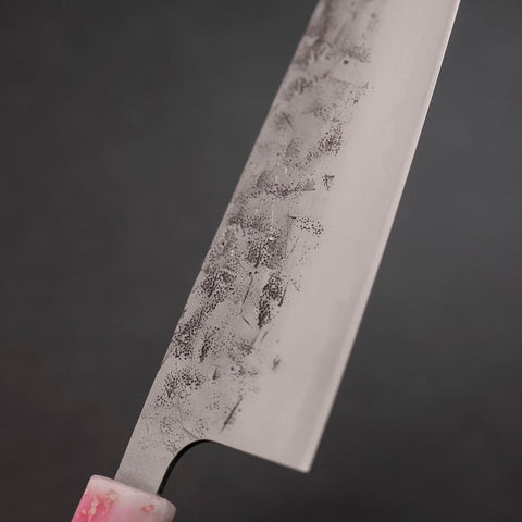 Santoku SLD Nashiji Washi Ocean Sakura Rose Gold Handle 165mm (6.5”)-[Musashi]-[Japanese-Kitchen-Knives]