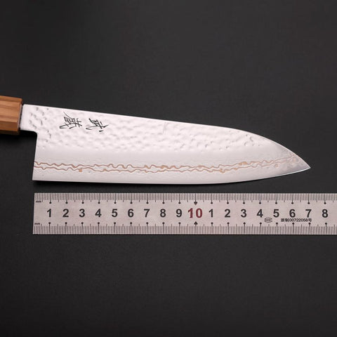 Santoku SLD Tsuchime Damasco Níquel Color Mango de Olivo 170mm Edición Limitada