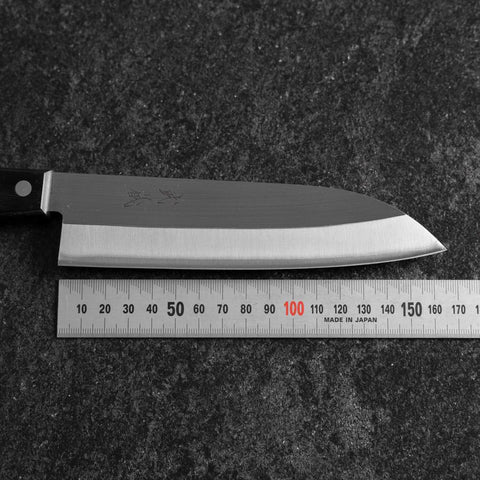 Santoku SLD Pulido Mango Occidental Negro 165mm (Tsuba Nashi)