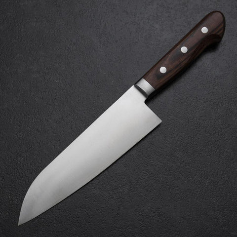 Santoku SLD Polished Western Mahogany Handle 165mm-[Musashi]-[Japanese-Kitchen-Knives]