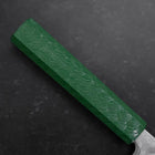 Santoku SLD Wave Nickel Damascus Green Urushi Handle 165mm-[Musashi]-[Japanese-Kitchen-Knives]