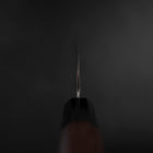 Santoku Silver Steel #3 Damascus Buffalo Wenge Handle 180mm-[Musashi]-[Japanese-Kitchen-Knives]