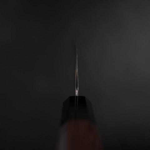 Santoku Silver Steel #3 Damascus Buffalo Wenge Handle 180mm-[Musashi]-[Japanese-Kitchen-Knives]