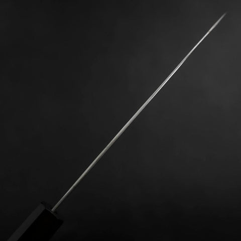 Santoku Silver Steel #3 Damascus Buffalo Wenge Handle 180mm-[Musashi]-[Japanese-Kitchen-Knives]
