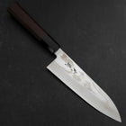 Santoku Silver Steel #3 Damascus Buffalo Wenge Handle 180mm-[Musashi]-[Japanese-Kitchen-Knives]