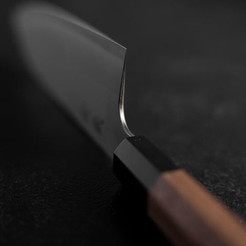 Santoku Silver Steel #3 Kasumi Buffalo Walnut Handle 165mm-[Musashi]-[Japanese-Kitchen-Knives]