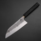 Santoku Silver Steel #3 Nashiji Black Ishime Urushi Handle 165mm-[Musashi]-[Japanese-Kitchen-Knives]
