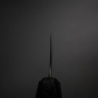 Santoku Silver Steel #3 Nashiji Black Ishime Urushi Handle 165mm-[Musashi]-[Japanese-Kitchen-Knives]