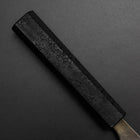 Santoku Silver Steel #3 Nashiji Black Ishime Urushi Handle 165mm-[Musashi]-[Japanese-Kitchen-Knives]