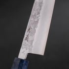 Santoku Silver Steel #3 Nashiji Blue Maple Handle 180mm-[Musashi]-[Japanese-Kitchen-Knives]