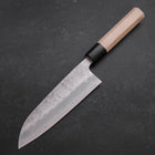 Santoku Silver Steel #3 Nashiji Buffalo Magnolia Handle 165mm (6.5”)-[Musashi]-[Japanese-Kitchen-Knives]