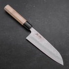 Santoku Silver Steel #3 Nashiji Buffalo Magnolia Handle 165mm (6.5”)-[Musashi]-[Japanese-Kitchen-Knives]