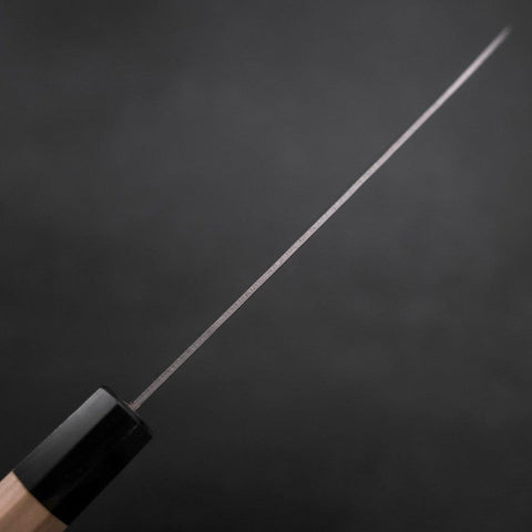 Santoku Silver Steel #3 Nashiji Mango de Magnolia con Cuerno de Búfalo 165mm