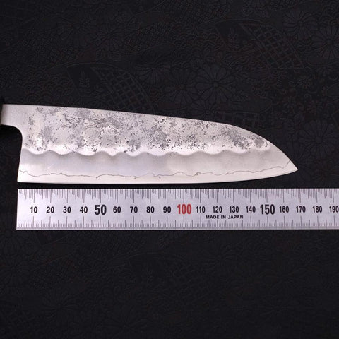 Santoku Silver Steel #3 Nashiji Dark Blue Handle 165mm (6.5”)