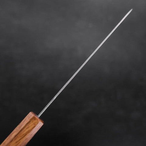 Santoku Silver Steel #3 Nashiji Oak Handle 165mm-[Musashi]-[Japanese-Kitchen-Knives]
