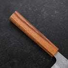 Santoku Silver Steel #3 Nashiji Oak Handle 165mm-[Musashi]-[Japanese-Kitchen-Knives]