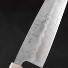 Santoku Silver Steel #3 Nashiji Ocean Blue White Handle 165mm-[Musashi]-[Japanese-Kitchen-Knives]