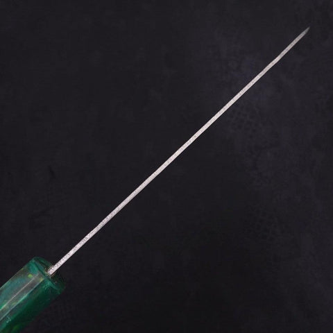 Santoku Silver Steel #3 Nashiji Ocean Green Handle 165mm-[Musashi]-[Japanese-Kitchen-Knives]