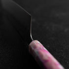 Santoku Silver Steel #3 Nashiji Ocean Sakura Handle 165mm (6.5”)-[Musashi]-[Japanese-Kitchen-Knives]