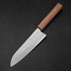 Santoku Silver Steel #3 Nashiji Olive Handle 170mm (6.7”)-[Musashi]-[Japanese-Kitchen-Knives]