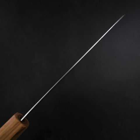 Santoku Silver Steel #3 Nashiji Olive Handle 170mm (6.7”)-[Musashi]-[Japanese-Kitchen-Knives]