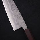 Santoku Silver Steel #3 Nashiji Purple Urushi Handle 165mm-[Musashi]-[Japanese-Kitchen-Knives]