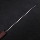 Santoku Silver Steel #3 Nashiji Purple Urushi Handle 165mm-[Musashi]-[Japanese-Kitchen-Knives]