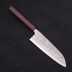 Santoku Silver Steel #3 Nashiji Purple Urushi Handle 165mm-[Musashi]-[Japanese-Kitchen-Knives]