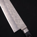 Santoku Silver Steel #3 Nashiji Western Black Handle 165mm (6.5”)-[Musashi]-[Japanese-Kitchen-Knives]