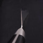 Santoku Silver Steel #3 Nashiji Western Black Handle 165mm (6.5”)-[Musashi]-[Japanese-Kitchen-Knives]
