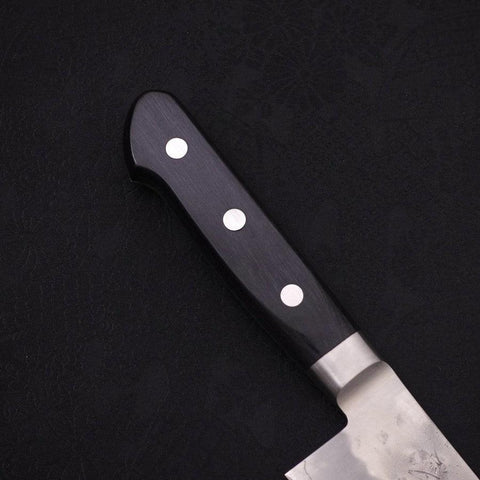 Santoku Silver Steel #3 Nashiji Western Black Handle 165mm (6.5”)-[Musashi]-[Japanese-Kitchen-Knives]