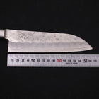 Santoku Silver Steel #3 Nashiji Western Black Handle 165mm (6.5”)-[Musashi]-[Japanese-Kitchen-Knives]