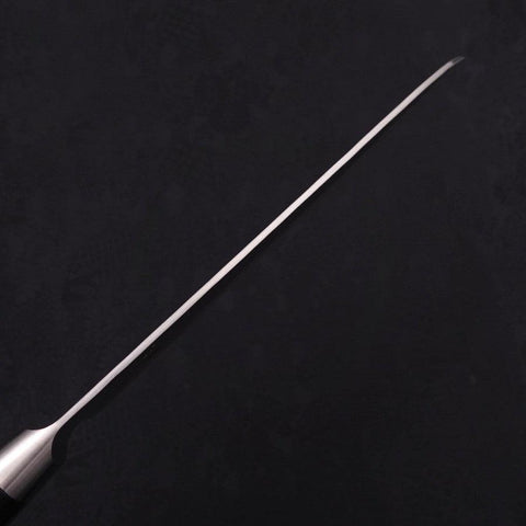 Santoku Silver Steel #3 Nashiji Western Black Handle 180mm-[Musashi]-[Japanese-Kitchen-Knives]