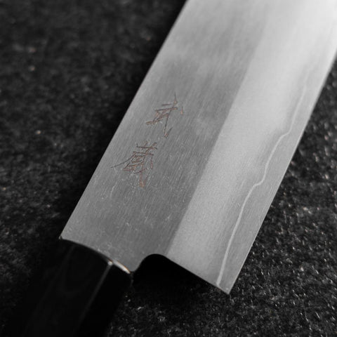 Santoku Silver Steel #3 Polished Buffalo Bubinga Handle 170mm (6.7”)-[Musashi]-[Japanese-Kitchen-Knives]