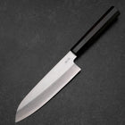 Santoku Silver Steel #3 Polished Buffalo Ebony Handle 165mm (6.5”)-[Musashi]-[Japanese-Kitchen-Knives]