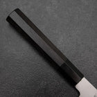 Santoku Silver Steel #3 Polished Buffalo Ebony Handle 165mm (6.5”)-[Musashi]-[Japanese-Kitchen-Knives]
