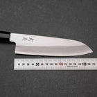 Santoku Silver Steel #3 Polished Buffalo Ebony Handle 165mm (6.5”)-[Musashi]-[Japanese-Kitchen-Knives]