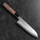 Santoku Silver Steel #3 Polished Buffalo Walnut Handle 170mm-[Musashi]-[Japanese-Kitchen-Knives]