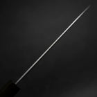 Santoku Silver Steel #3 Polished Ebony Handle 180mm-[Musashi]-[Japanese-Kitchen-Knives]