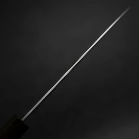 Santoku Silver Steel #3 Polished Ebony Handle 180mm-[Musashi]-[Japanese-Kitchen-Knives]