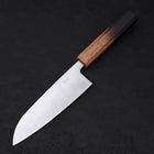 Santoku Silver Steel #3 Polished Yaki Urushi Handle 165mm-[Musashi]-[Japanese-Kitchen-Knives]