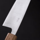 Santoku Silver Steel #3 Polished Yaki Urushi Handle 165mm-[Musashi]-[Japanese-Kitchen-Knives]