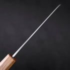 Santoku Silver Steel #3 Polished Yaki Urushi Handle 165mm-[Musashi]-[Japanese-Kitchen-Knives]