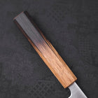 Santoku Silver Steel #3 Polished Yaki Urushi Handle 165mm-[Musashi]-[Japanese-Kitchen-Knives]