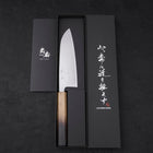 Santoku Silver Steel #3 Polished Yaki Urushi Handle 165mm-[Musashi]-[Japanese-Kitchen-Knives]